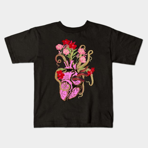 Te amo usque ad mortem Kids T-Shirt by Black Rabbit Curiosities 